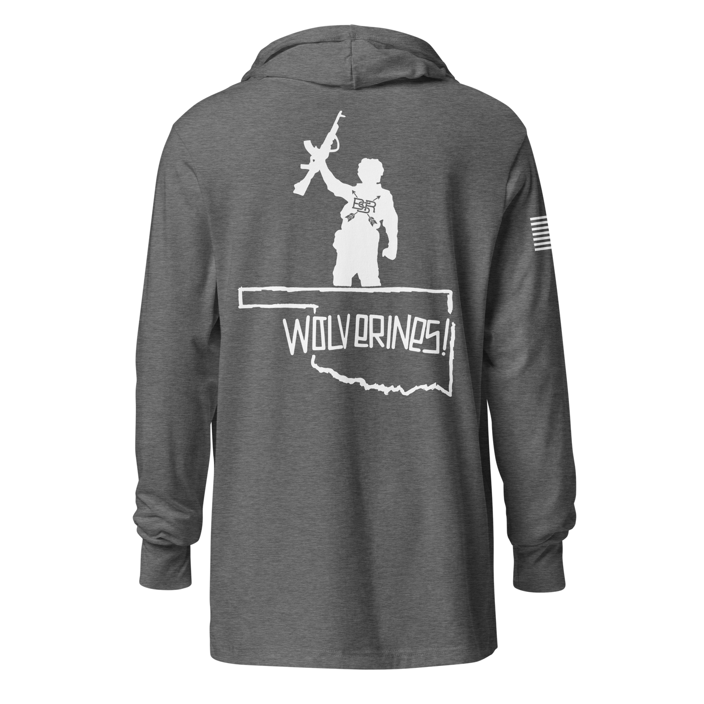 Oklahoma Wolverines Hooded Long-sleeve Tri-Blend
